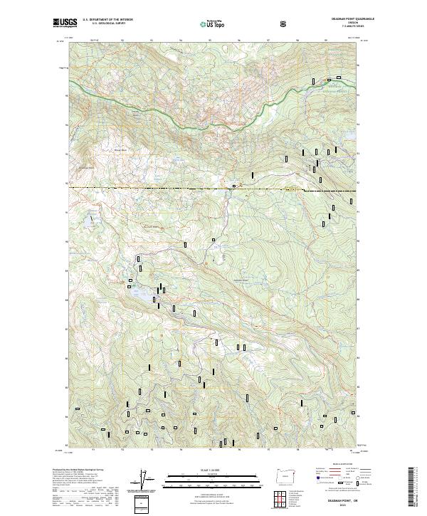US Topo 7.5-minute map for Deadman Point OR