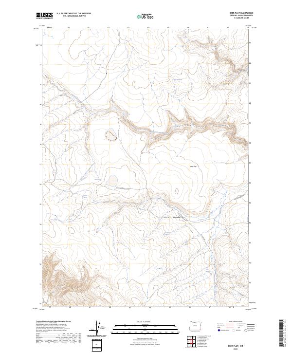 US Topo 7.5-minute map for Deer Flat OR
