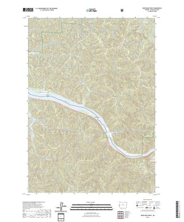 US Topo 7.5-minute map for Deer Head Point OR