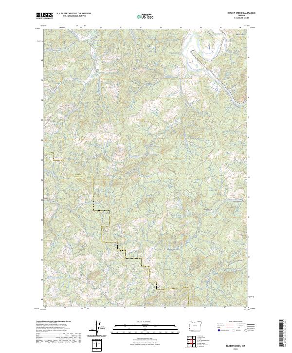 US Topo 7.5-minute map for Dement Creek OR