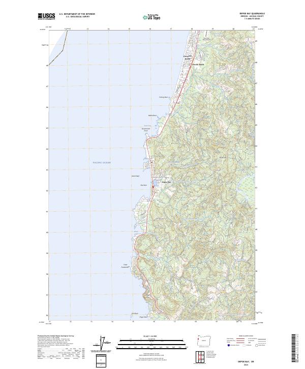 US Topo 7.5-minute map for Depoe Bay OR