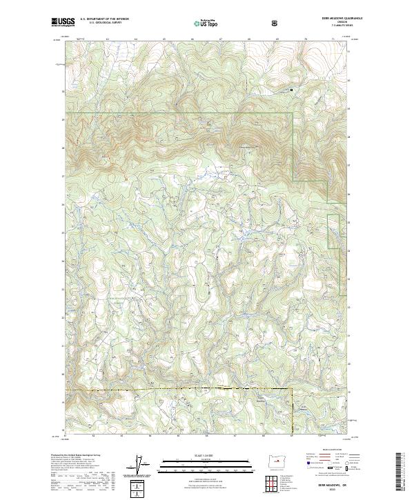 US Topo 7.5-minute map for Derr Meadows OR
