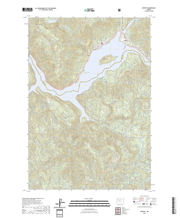 US Topo 7.5-minute map for Detroit OR
