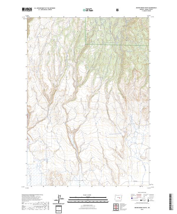 US Topo 7.5-minute map for Devine Ridge South OR