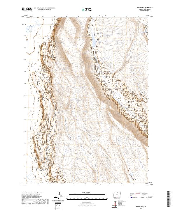 US Topo 7.5-minute map for Diablo Peak OR