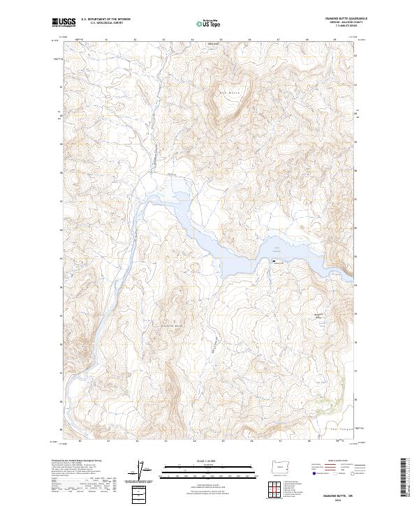 US Topo 7.5-minute map for Diamond Butte OR
