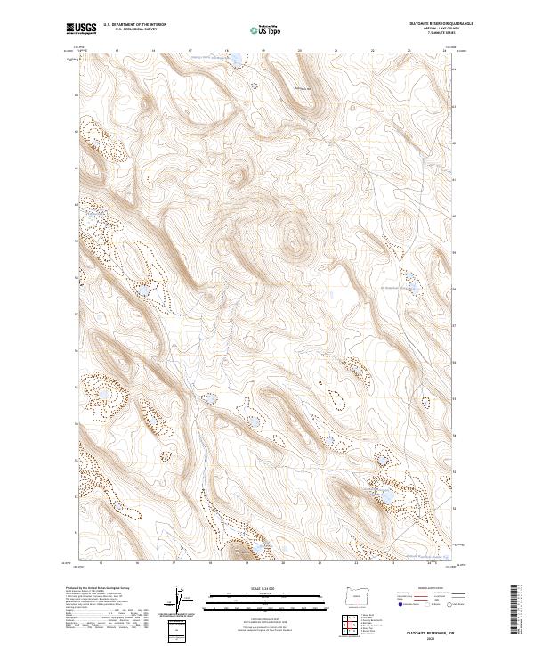 US Topo 7.5-minute map for Diatomite Reservoir OR