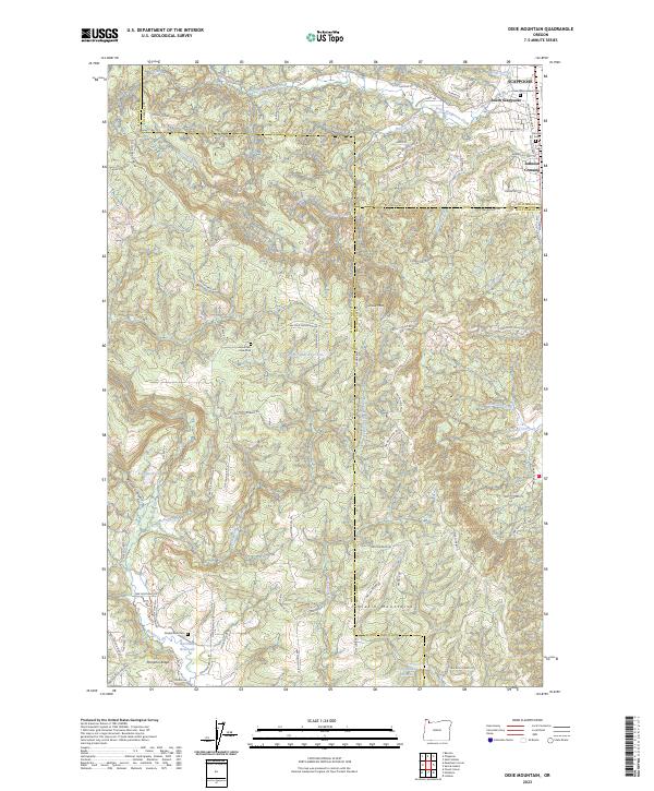 US Topo 7.5-minute map for Dixie Mountain OR