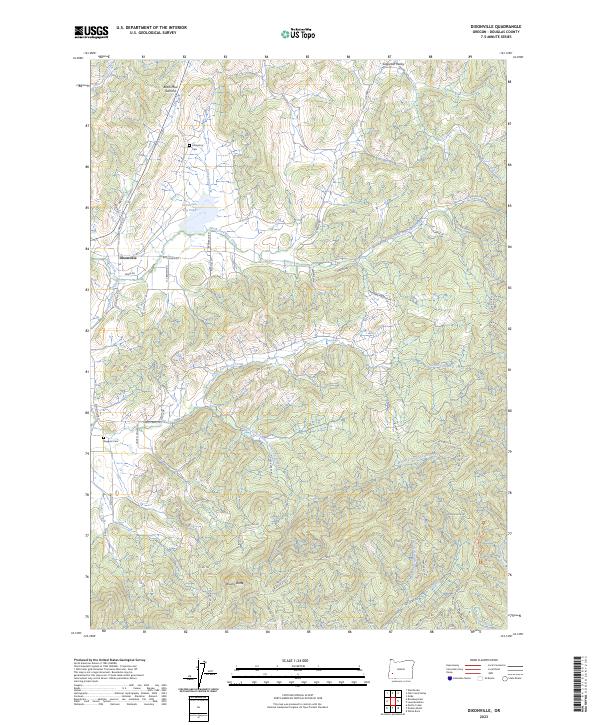 US Topo 7.5-minute map for Dixonville OR