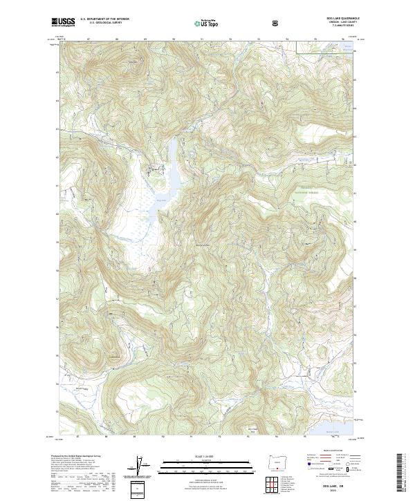 US Topo 7.5-minute map for Dog Lake OR