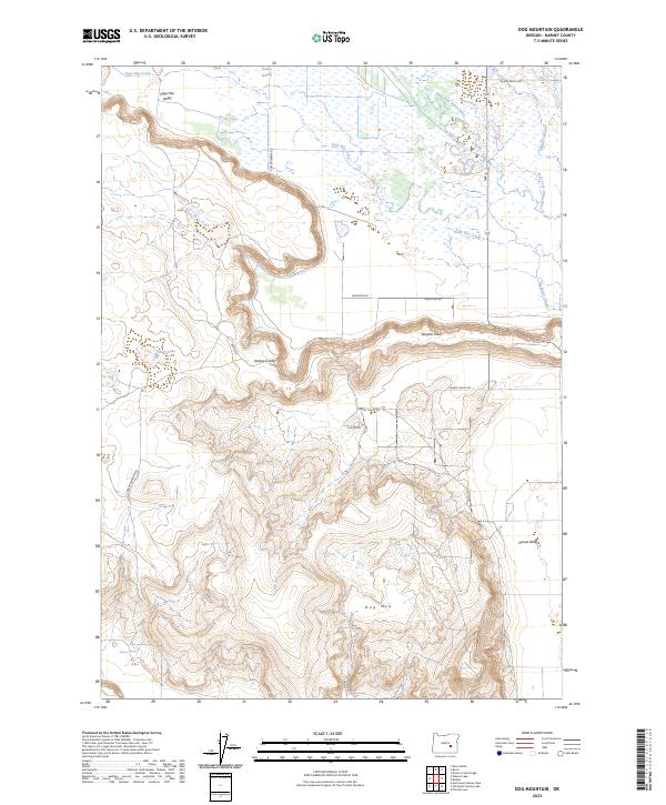 US Topo 7.5-minute map for Dog Mountain OR