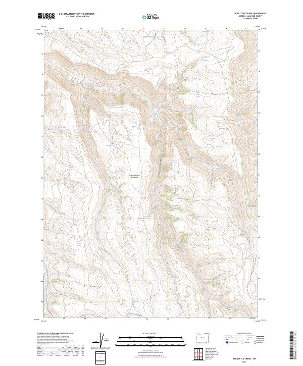 US Topo 7.5-minute map for Doolittle Creek OR