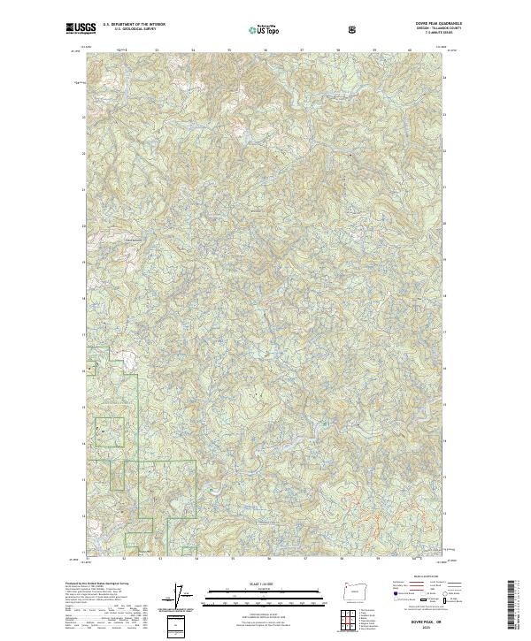 US Topo 7.5-minute map for Dovre Peak OR