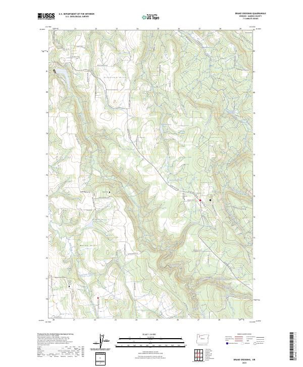 US Topo 7.5-minute map for Drake Crossing OR