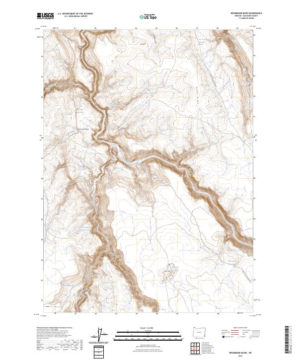 US Topo 7.5-minute map for Drummond Basin OR