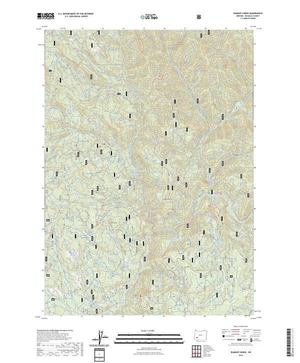 US Topo 7.5-minute map for Dumont Creek OR