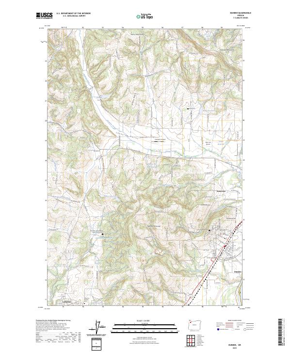 US Topo 7.5-minute map for Dundee OR