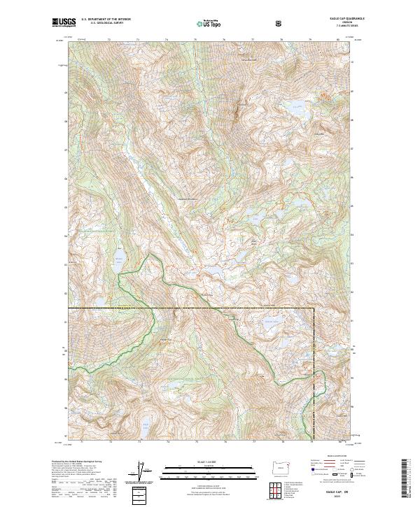 US Topo 7.5-minute map for Eagle Cap OR