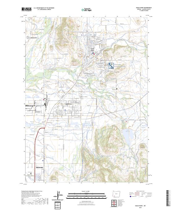 US Topo 7.5-minute map for Eagle Point OR