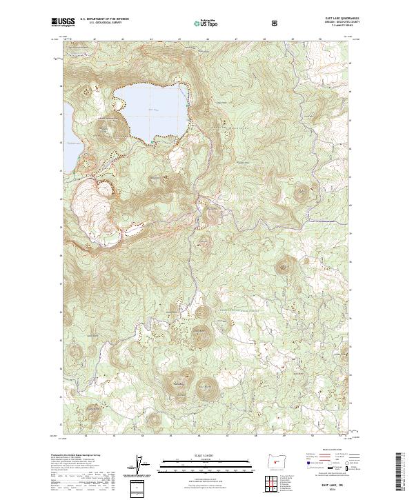 US Topo 7.5-minute map for East Lake OR