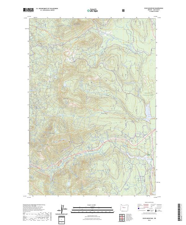 US Topo 7.5-minute map for Echo Mountain OR