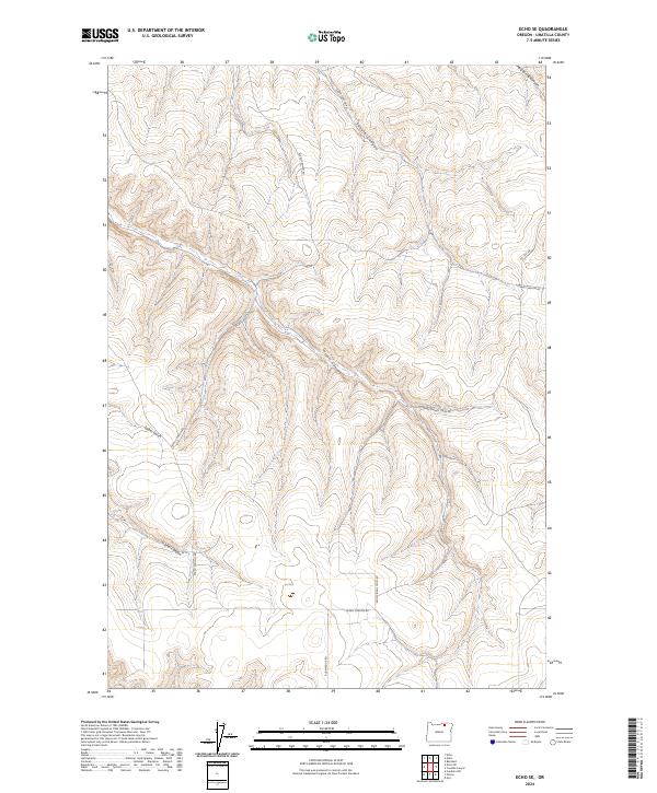 US Topo 7.5-minute map for Echo SE OR
