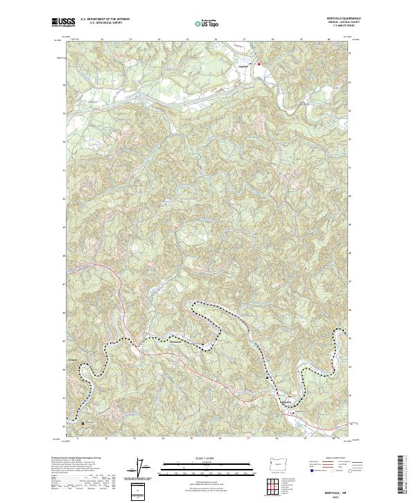 US Topo 7.5-minute map for Eddyville OR
