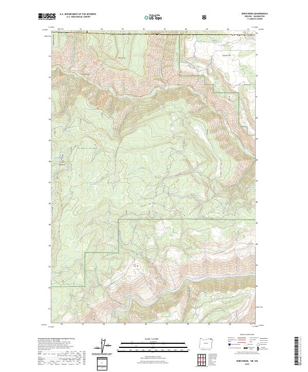 US Topo 7.5-minute map for Eden Ridge ORWA
