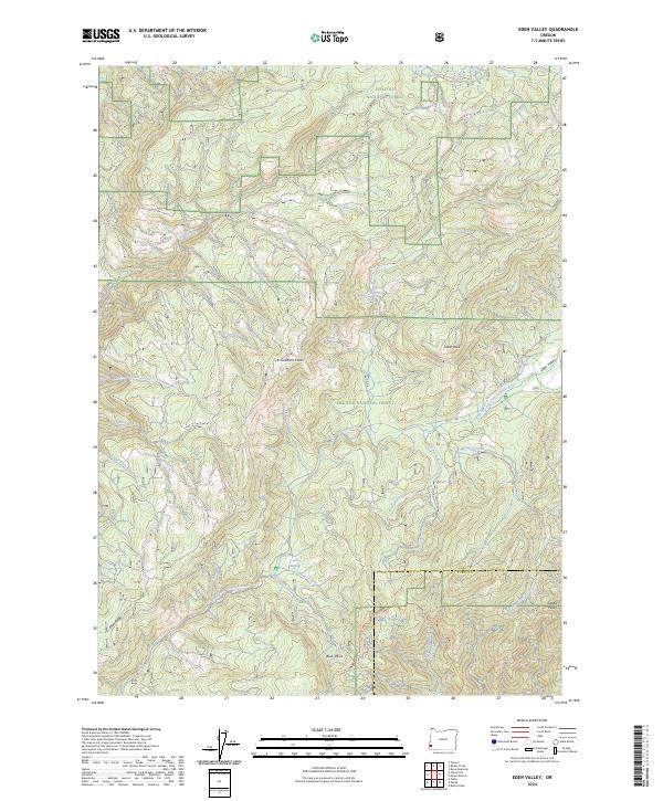 US Topo 7.5-minute map for Eden Valley OR