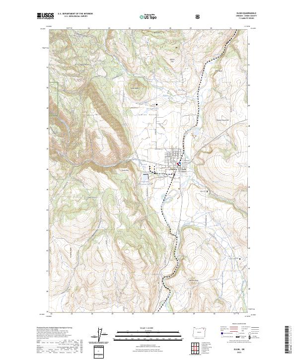 US Topo 7.5-minute map for Elgin OR
