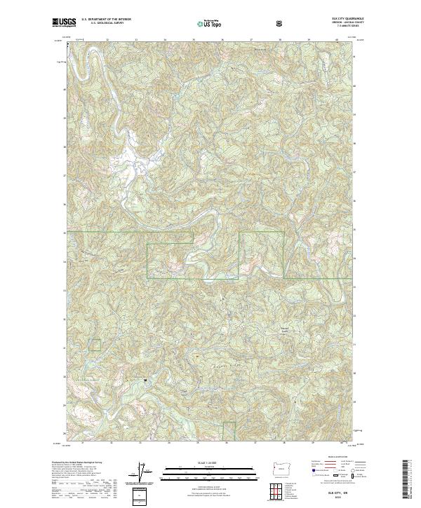 US Topo 7.5-minute map for Elk City OR