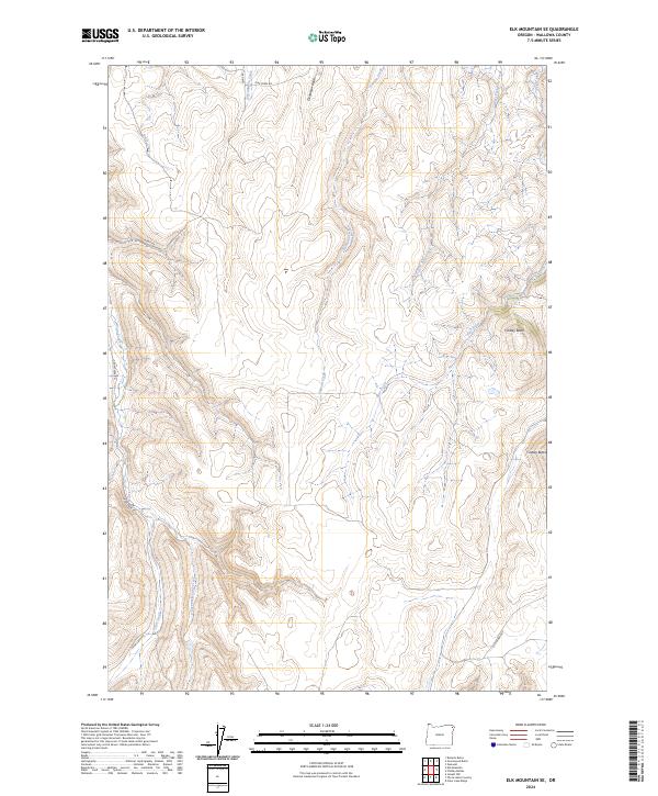 US Topo 7.5-minute map for Elk Mountain SE OR