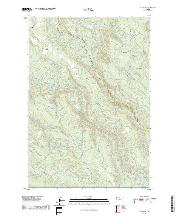 US Topo 7.5-minute map for Elk Prairie OR