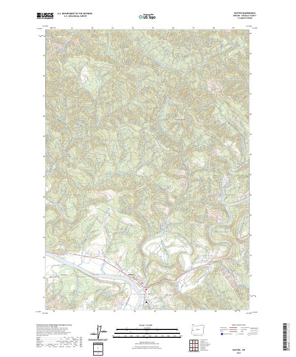 US Topo 7.5-minute map for Elkton OR