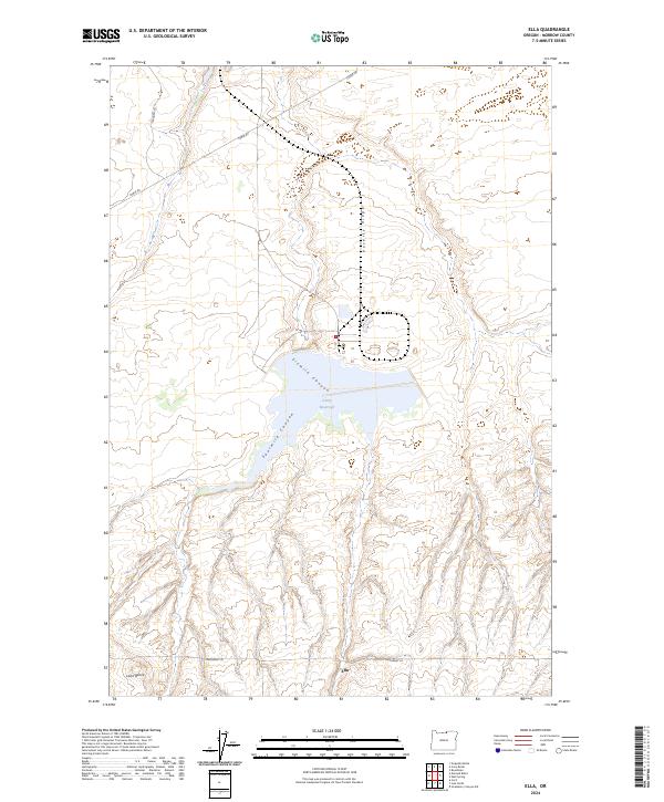 US Topo 7.5-minute map for Ella OR