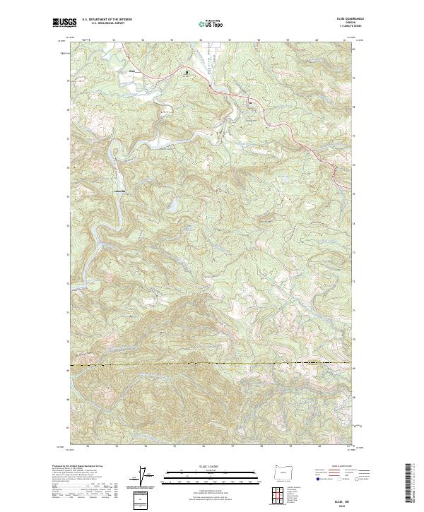 US Topo 7.5-minute map for Elsie OR