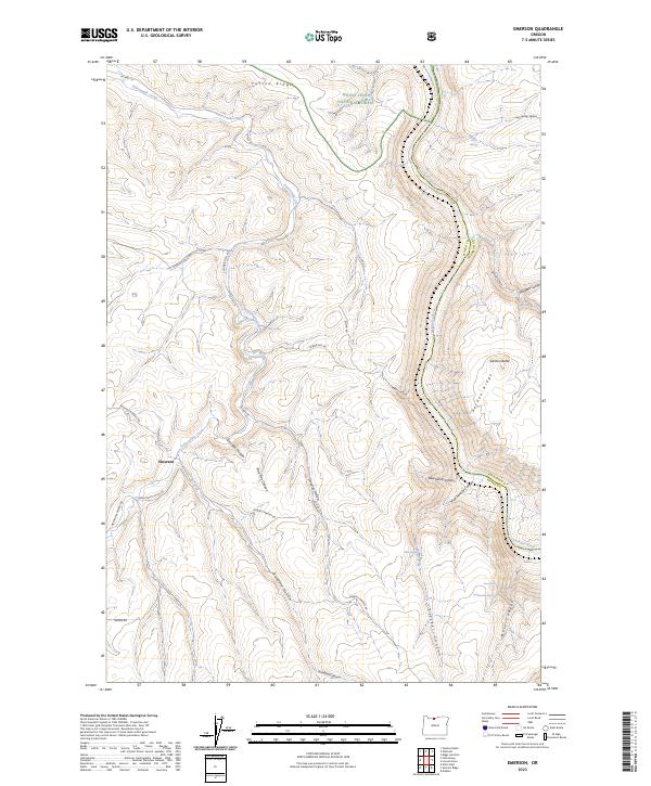 US Topo 7.5-minute map for Emerson OR