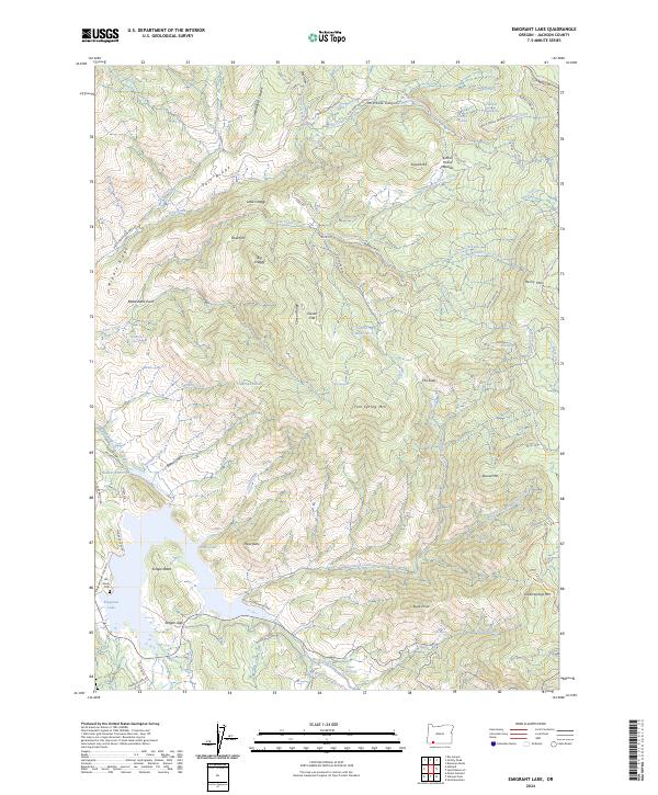 US Topo 7.5-minute map for Emigrant Lake OR