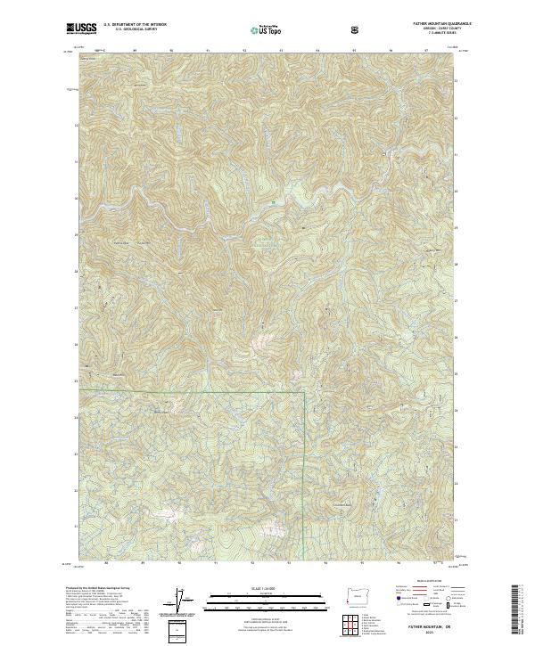 US Topo 7.5-minute map for Father Mountain OR