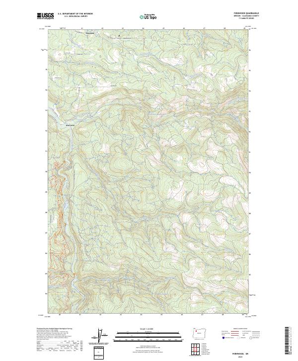 US Topo 7.5-minute map for Fernwood OR