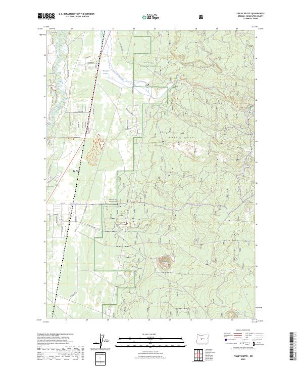 US Topo 7.5-minute map for Finley Butte OR