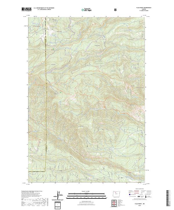 US Topo 7.5-minute map for Flag Point OR
