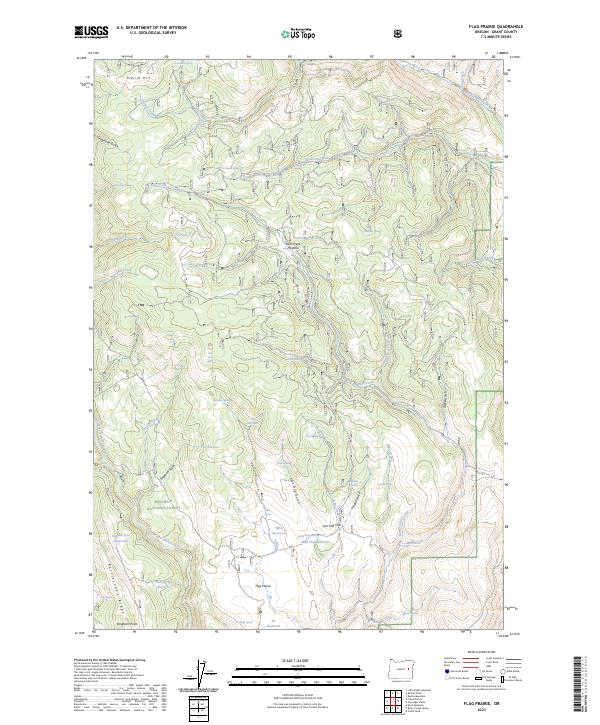 US Topo 7.5-minute map for Flag Prairie OR