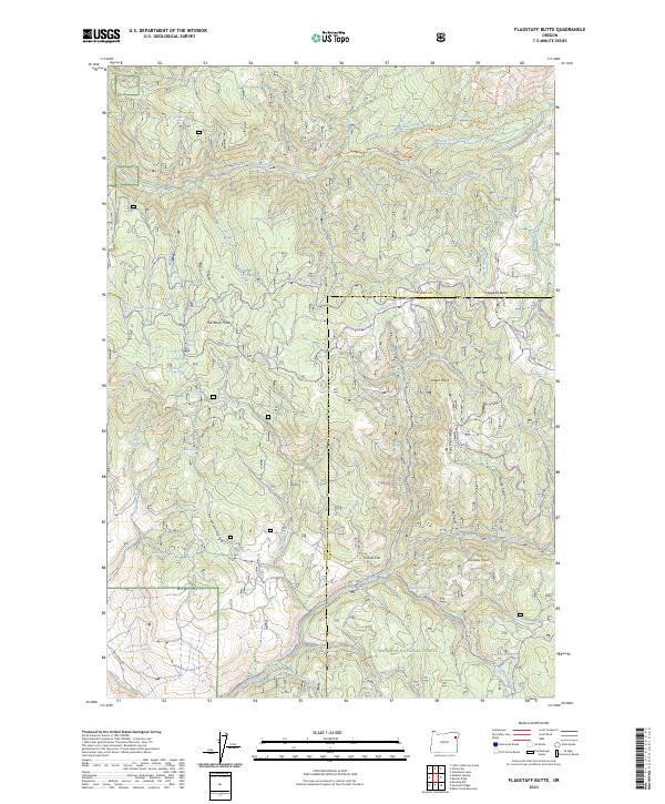 US Topo 7.5-minute map for Flagstaff Butte OR