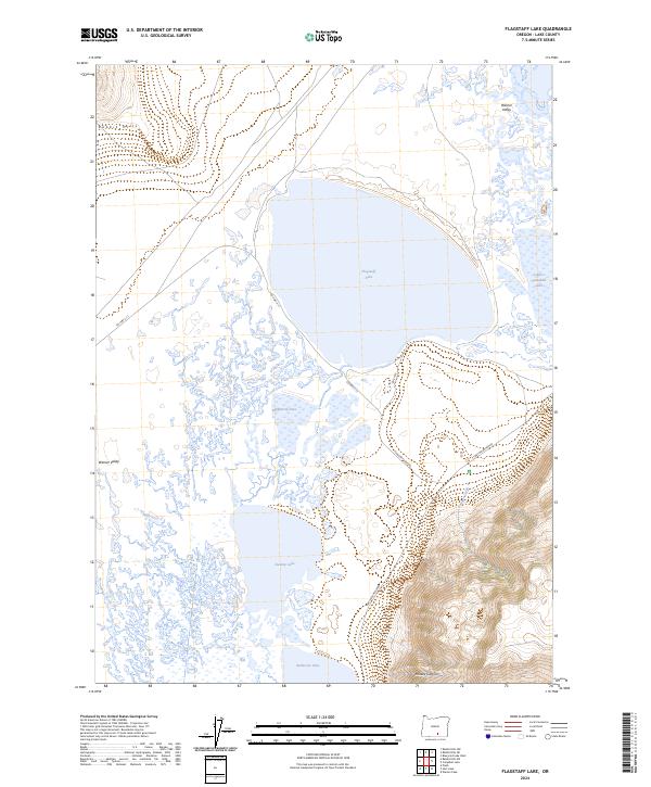 US Topo 7.5-minute map for Flagstaff Lake OR