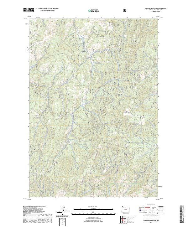 US Topo 7.5-minute map for Flagtail Mountain OR