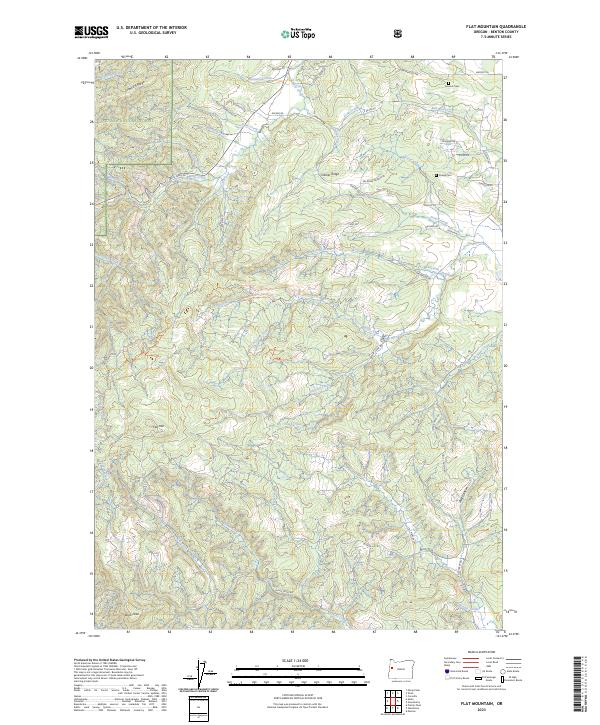 US Topo 7.5-minute map for Flat Mountain OR