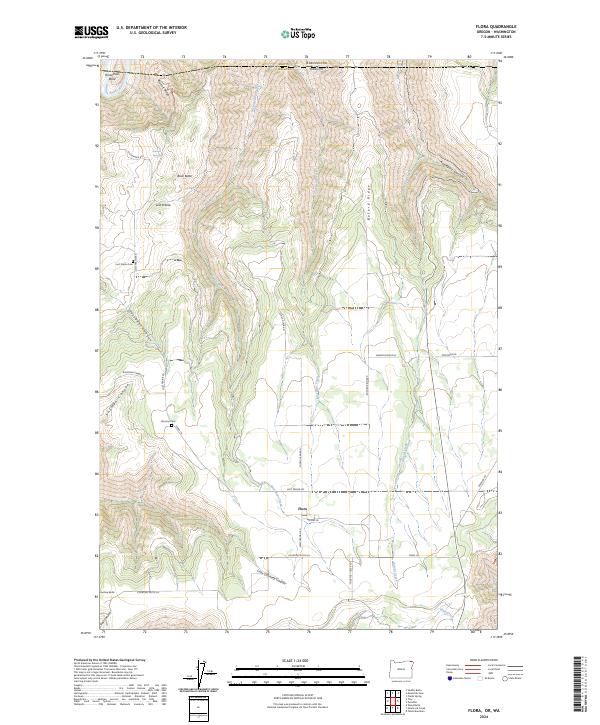 US Topo 7.5-minute map for Flora ORWA