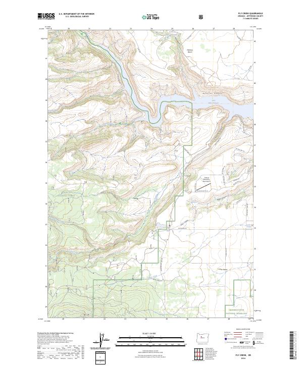 US Topo 7.5-minute map for Fly Creek OR
