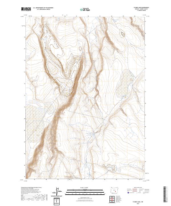 US Topo 7.5-minute map for Flybee Lake OR